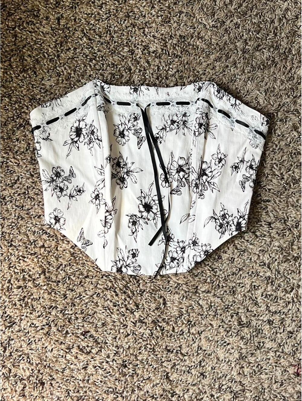 Beverly and Beck Floral Corset Top XS